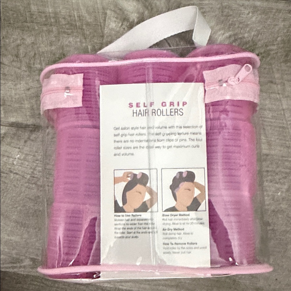 Pink Self Grip Hair Rollers - Picture 3 of 5